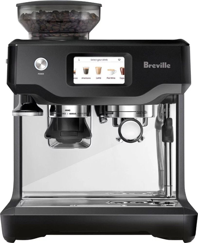 6423171_sd-1 Breville – the Barista Touch Espresso Machine with 15 bars of pressure, Milk Frother and intergrated grinder – Black Truffle - Image 1